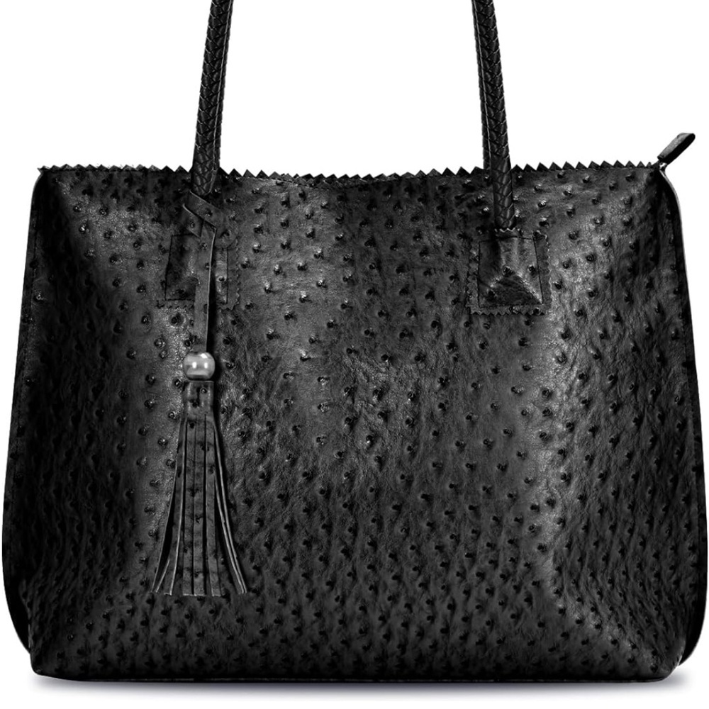 NWOT large faux leather carryall tote